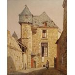 P G Needle (British 1886-1974), Old House, Vitre, oil on canvas, signed, 53 x 40 cm Overall