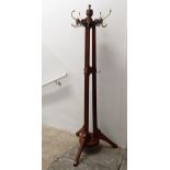 An early 20th century mahogany coat stand, 170 cm wide