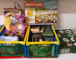 A Meccano Junior Power Drive set, and assorted other toys (qty)