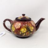 A Moorcroft pottery teapot, 15 cm high