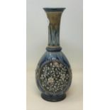 A Doulton Lambeth stoneware vase, decorated flowers, 26 cm high