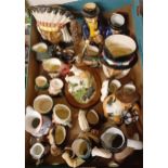 A Royal Doulton character jug, North American Indian, assorted character and Toby jugs (box)