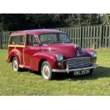 1970 Morris Minor Traveller Registration number OWL 287H Damask red with a biscuit interior Bought