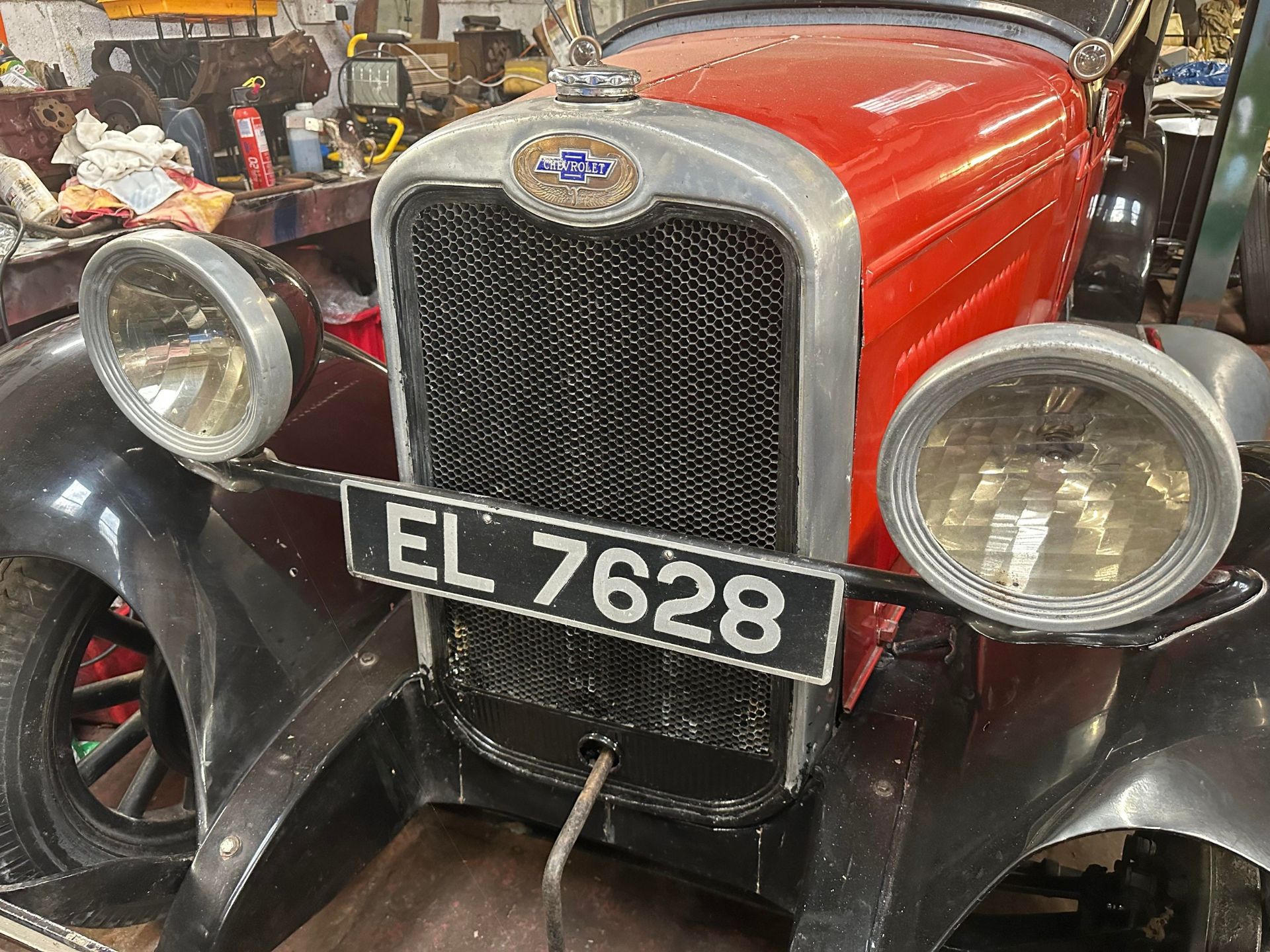 1928 Chevrolet Tourer Registration number EL 7628 Red with a black leather interior Originally - Image 5 of 7