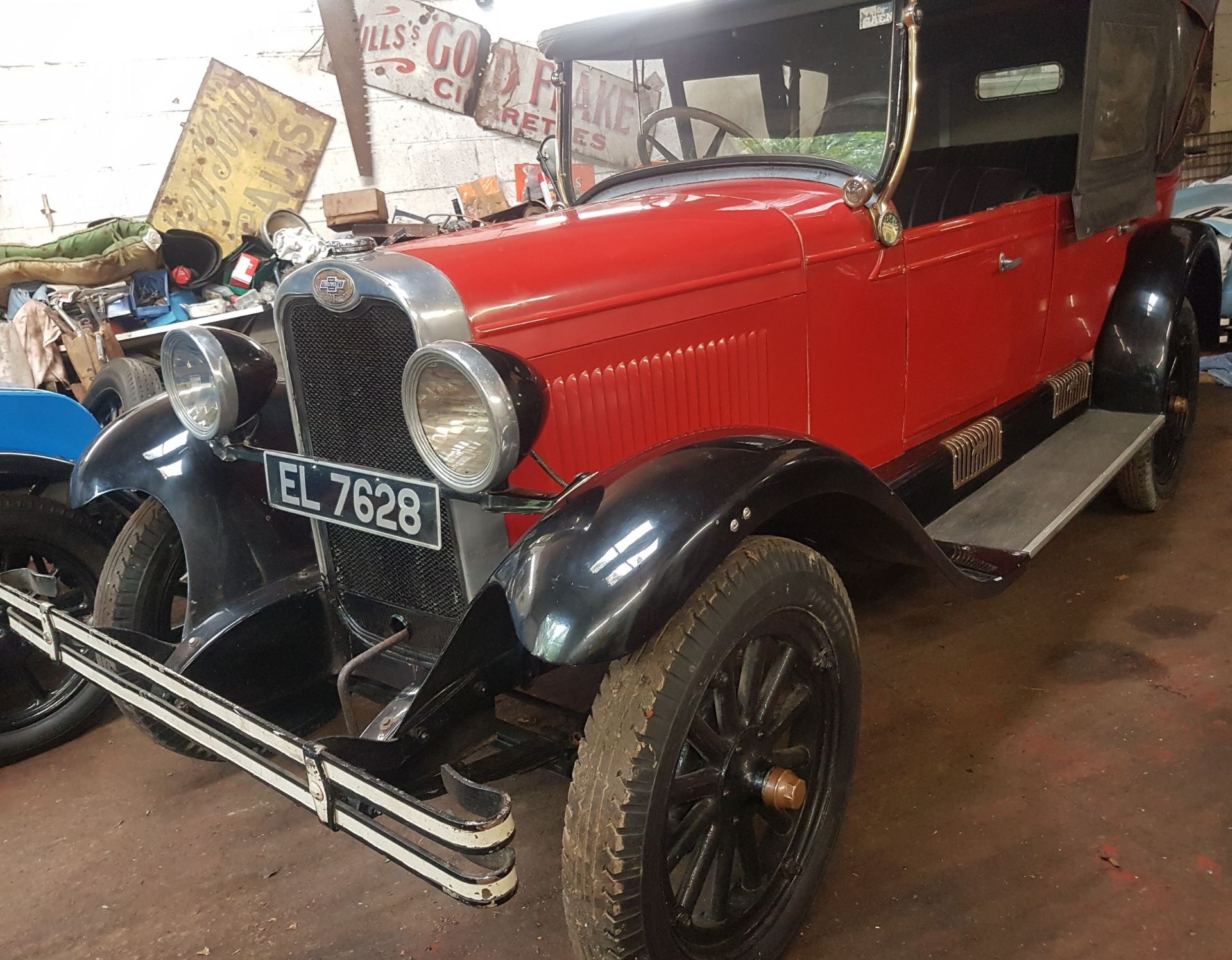 1928 Chevrolet Tourer Registration number EL 7628 Red with a black leather interior Originally - Image 2 of 7