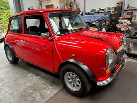 1998 Mini Red Hot Registration number E664 JNR From a tribute to The Italian Job Mini trio 1300cc