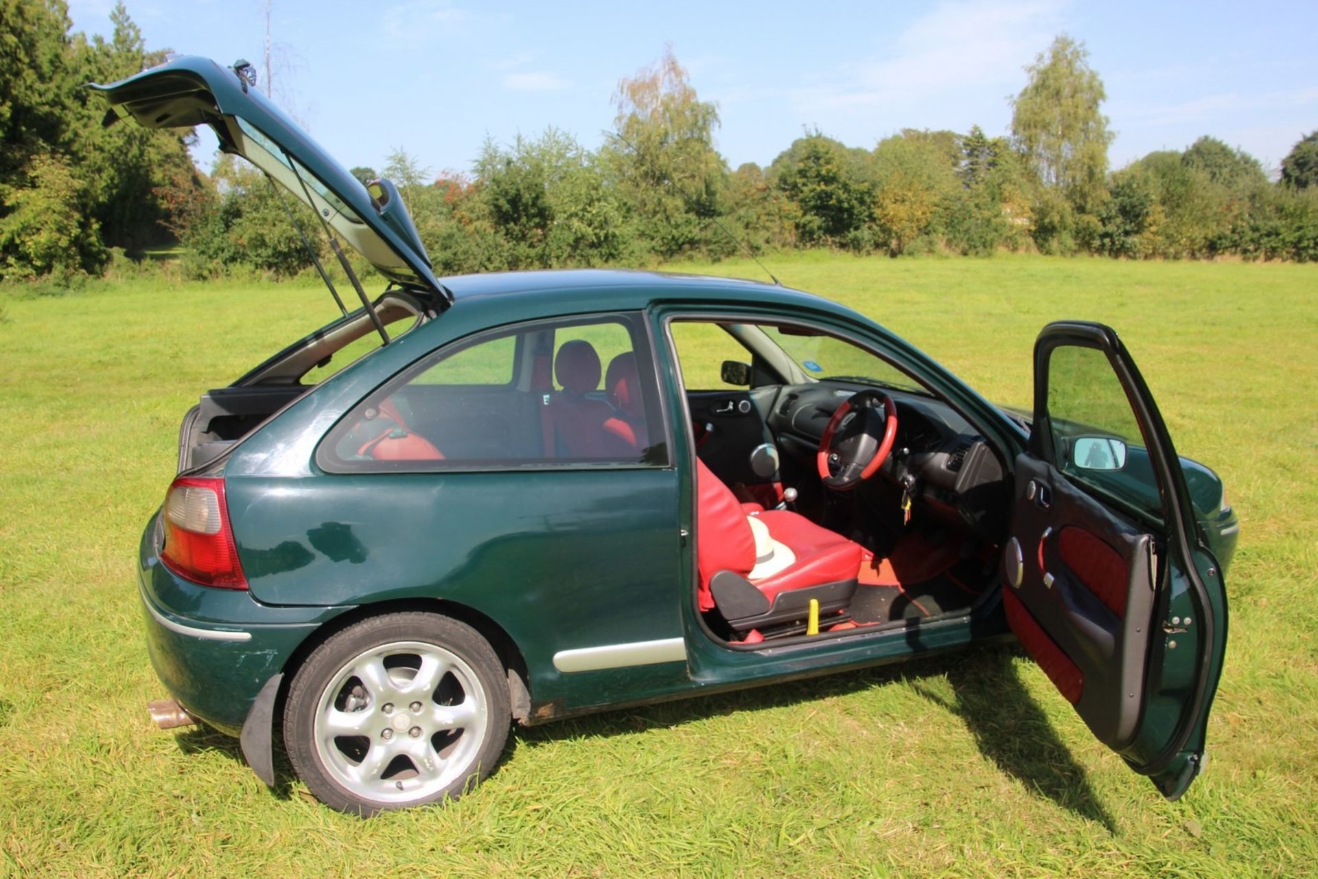 1999 Rover 200 BRM Registration number V775 GDV Brooklands green with a red leather interior One - Image 4 of 12