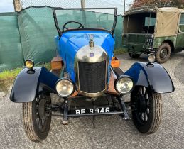 1925 Bullnose Morris Registration number BF 9946 Blue and black with a red interior The previous