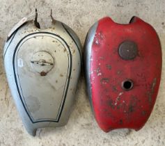 A BSA M20/M21 petrol tank, and another tank (2) Being sold without reserve