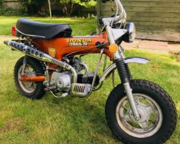 1972 Honda CT70 Trail Frame number 2104998 Engine number 304762 Not registered Imported from USA