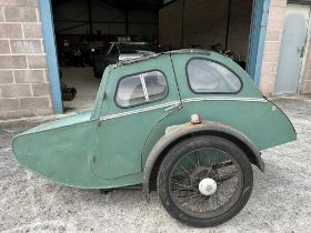 A sidecar chassis and body, previously fitted to a Sunbeam S7 Sold without reserve From a deceased