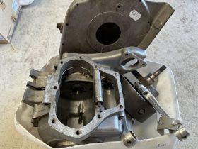 A BSA A10 crank case, covers, crank shaft, and con rods Being sold without reserve