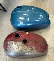 A Triumph petrol tank, and a BSA petrol tank (2) Being sold without reserve