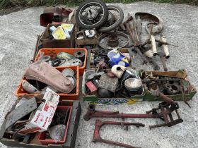 A large quantity of motorcycle spares Sold without reserve From a deceased estate This lot must be