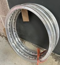 A pair of Dunlop 19 inch WM2 valenced alloy rims Being sold without reserve