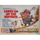 Carry On Up The Khyber/King Kong Escapes, 1967, UK Quad (Double Bill) film poster, 76.2 x 101.6 cm