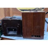 A M M portable projector, in a mahogany box, and a G B projector, in a carry case (2) Provenance: