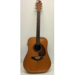 The Yetties Mac McCulloch's Les Luck Hazelbury Plucknett acoustic guitar, in a hard carry case, with