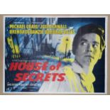 House Of Secrets, 1956, UK Quad film poster, 76.2 x 101.6 cm