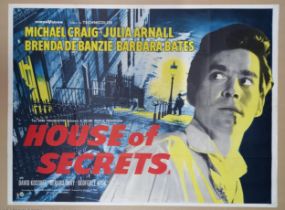 House Of Secrets, 1956, UK Quad film poster, 76.2 x 101.6 cm