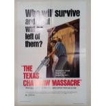 The Texas chainsaw Massacre, 1974, US One Sheet film poster, 68.6 x 104.0 cm