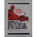 Plague Of The Zombies, 1966, US One Sheet film poster, 68.6 x 104.0 cm Various tears on the creases