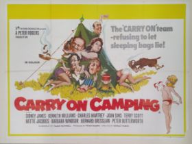 Carry On Camping, 1969 UK Quad film poster, 76.2 x 101.6 cm Folded, bottom right corner missing