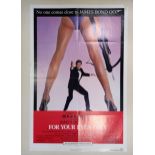 For Your Eyes Only, 1981, US One Sheet film poster, 68.6 x 104.0 cm Top right corner missing, some