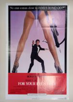 For Your Eyes Only, 1981, US One Sheet film poster, 68.6 x 104.0 cm Top right corner missing, some