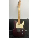 A Fender Telecaster, Mexican, No MZ4199086, with a hard carry case