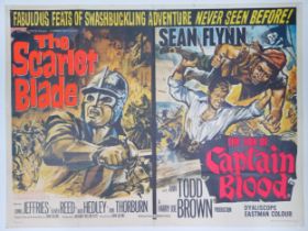 The Scarlett Blade/The Son Of Captain Blood, 1963, UK Quad (Double Bill) film poster, 76.2 x 101.6