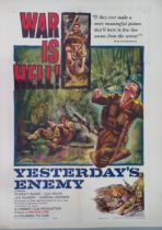 Yesterday's Enemy, 1959, US One Sheet film poster, 68.6 x 104.0 cm Hammer Horror