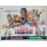 A Reason To Live, A Reason To Die/Clones, 1972, UK Quad (Double Bill) film poster, 76.2 x 101.6 cm