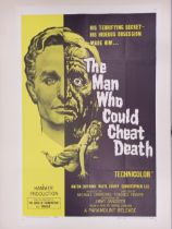 The Man Who Could Cheat Death, 1959, US One Sheet film poster, 68.6 x 104.0 cm Hammer Horror