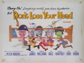 Carry On - Don't Lose Your Head, 1967, UK Quad film poster, 76.2 x 101.6 cm Folded