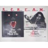 The Beast Must Die/Blood Sisters, 1974, UK Quad (Double Bill) film poster, 76.2 x 101.6 cm Folded