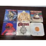 Assorted vinyl LP records, to include Black Sabbath, Iron Maiden, AC-DC, and Alice Cooper, and