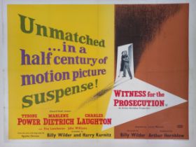 Witness For The Prosecution, 1957, UK Quad film poster, 76.2 x 101.6 cm Folded