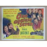 One Against Seven, 1945, UK Quad film poster, 76.2 x 101.6 cm