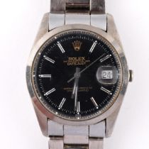 ***Withdrawn*** A gentlemans stainless steel Rolex Oyster Perpetual Date Datejust wristwatch