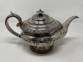 A George III, silver teapot, London 1817, 23.9 ozt, Ivory exemption registration ref: 766D8635