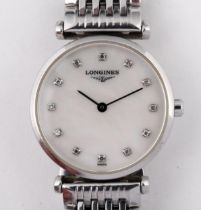 ***Withdrawn*** A ladies stainless steel Longines Classique wristwatch, boxed with paperwork