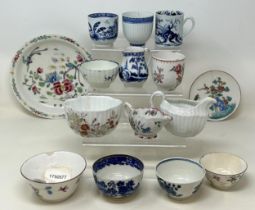 An 18th century Worcester mug, and assorted other ceramics (box)