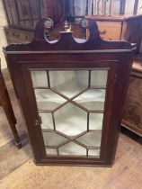 A 19th century mahogany corner cabinet, 72 cm wide