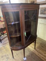 An early 20th century mahogany display cabinet, 120 cm wide