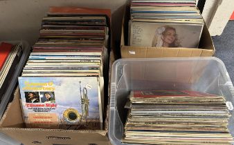 Assorted vinyl LP records (3 boxes)