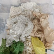 A large group of assorted lace trimmings and other textiles (box)
