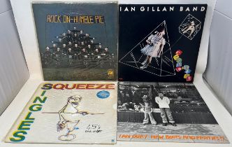 Ian Gillan band, Child In Time, vinyl LP album, and Rock On Humble Pie, Squeeze singles, Ian Drury
