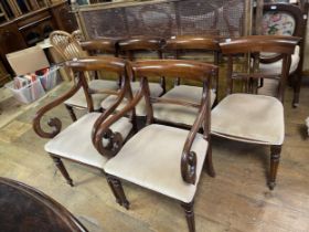 A set of six mahogany bar back dining chairs (4+2)