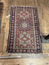 A Persian Harize rug, 123 x 69 cm